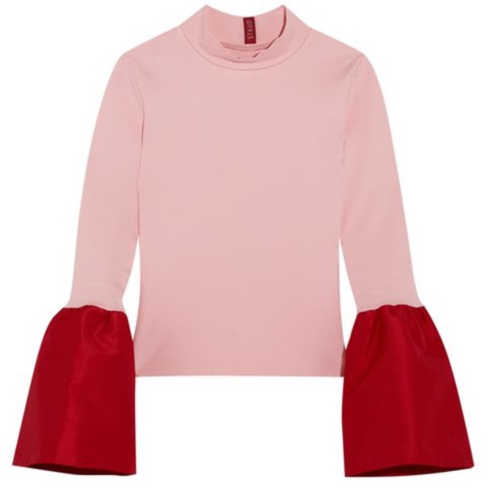 Staud Pink turtleneck top, size L